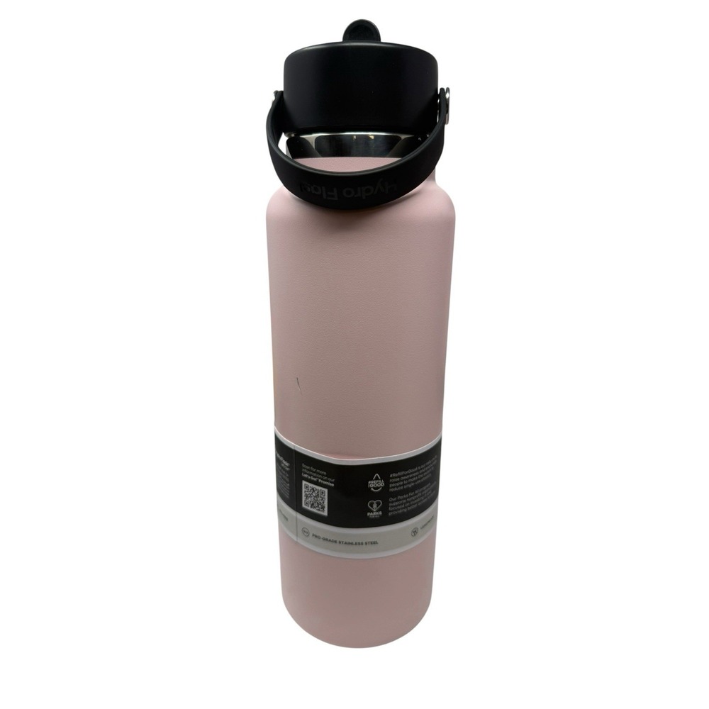 Hydro Flask 40 oz Wide Mouth Flex Straw Cap Bottle Trillium New IMPERFECT - Picture 2 of 3